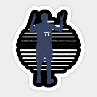 luka doncic silhouette lines Sticker